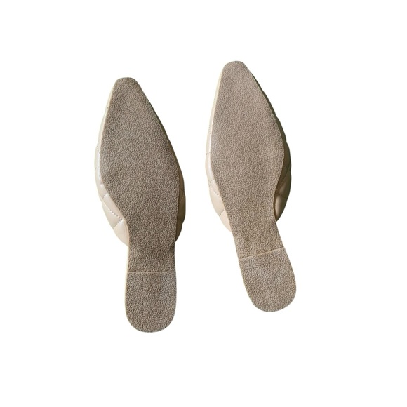 Lulu's Beige Quilted Mules - Picture 2 of 2